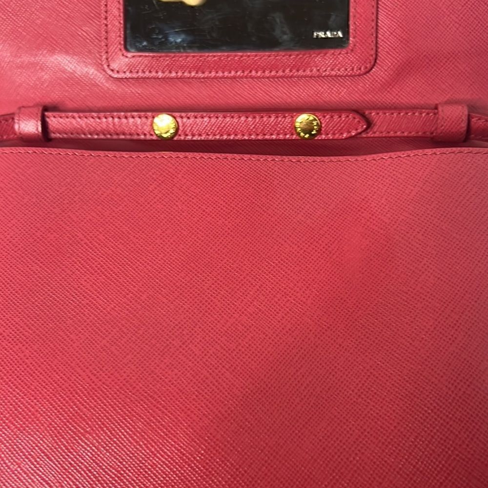 PRADA Saffiano clutch crossbody pink bag - Picture 5 of 16